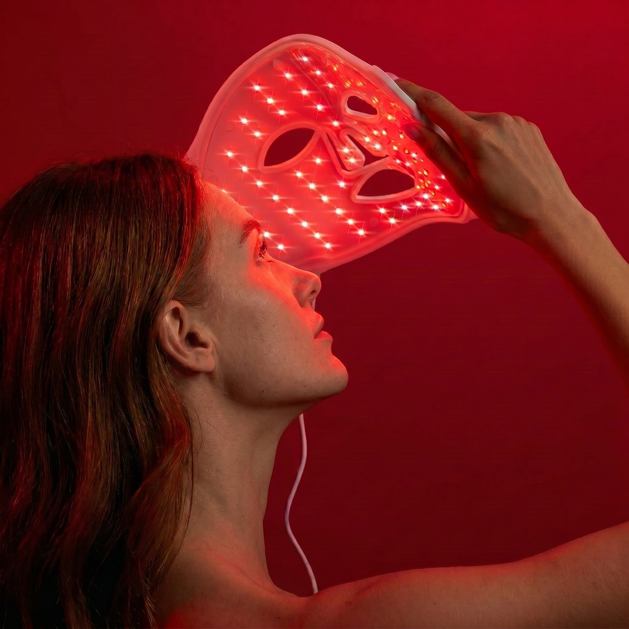 Maska LED na Twarz MK1 | Terapia Fotonowa do Domu | 7 Kolorów Światła | Zima Blue Cosmetics