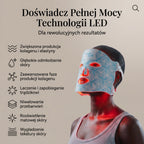 Maska LED na Twarz MK1 | Terapia Fotonowa do Domu | 7 Kolorów Światła | Zima Blue Cosmetics